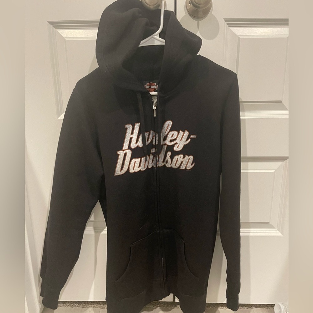 women’s Central Texas Harley Davidson zip up Sweatshirt. Size large